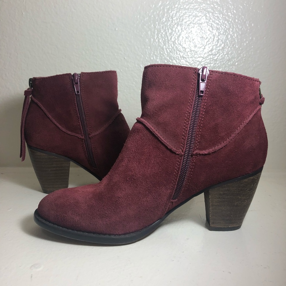 Steve Madden Maroon Booties - Picture 6 of 8